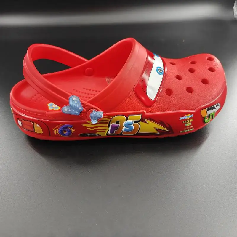 Blaue Rennwagen-Clogs, schnelltrocknende, leichte Wasserschuhe, weiche, rutschfeste Sohle, Slip-On-Sandalen für Strand, Dusche, Pool, Garten, Zuhause, neu – Detail 7