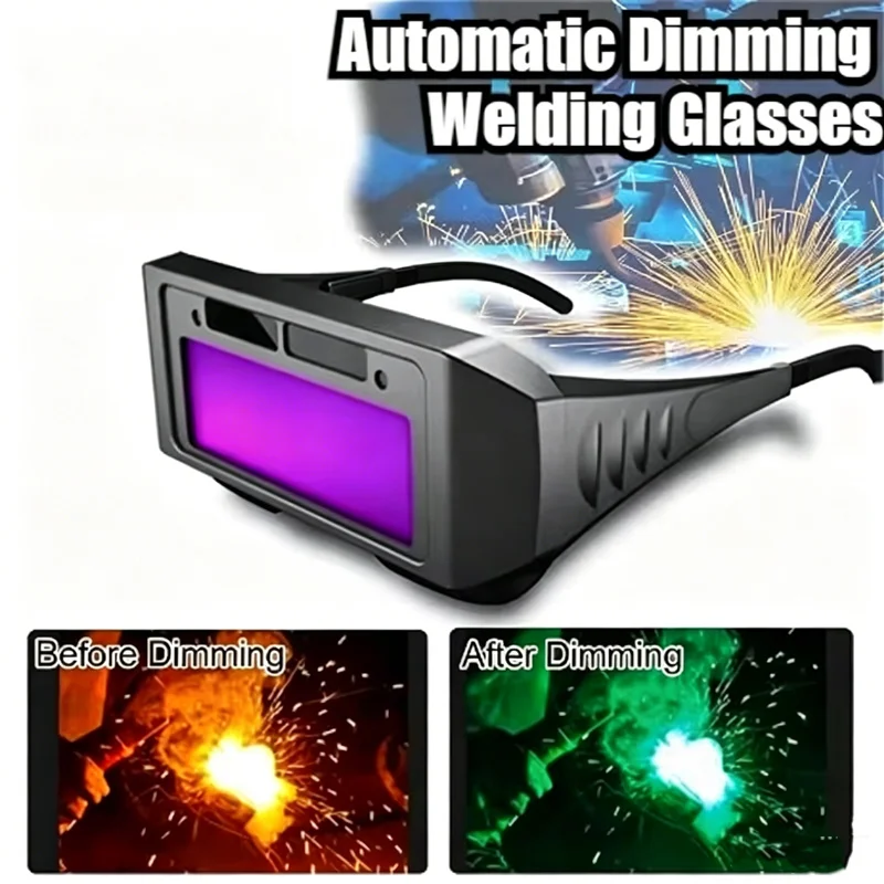 Automatic Dimming Welding Glasses Light Change Auto Darkening Anti- Eyes Shield Goggle for Welding Masks EyeGlasses Accessories