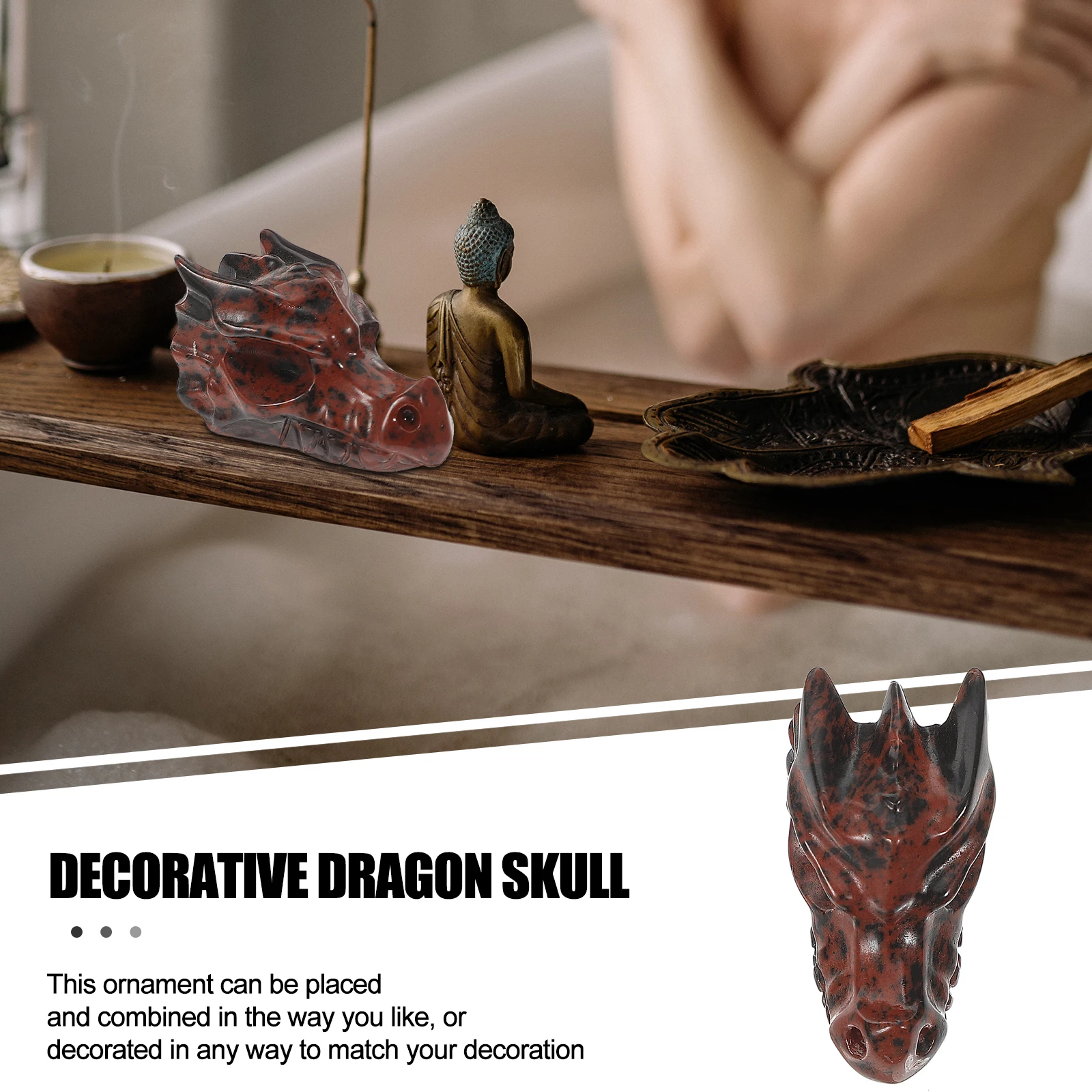 

Crystal Dragon Skull Home Decor Desktop Ornament Unique Design Premium Bedroom Decoration Centerpiece Table