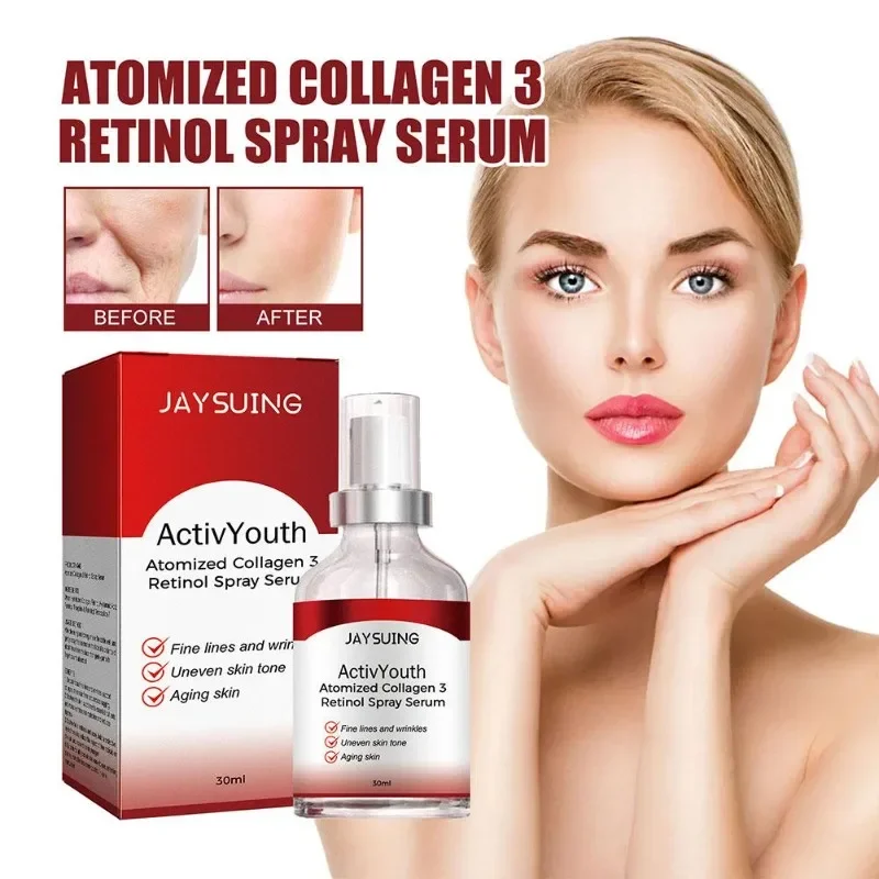 Atomized Collagen Retinol Spray Care Serum Fades Fine Lines Reduce Wrinkles Balance Uneven Skin Tone Anti Aging Facial Skin Care