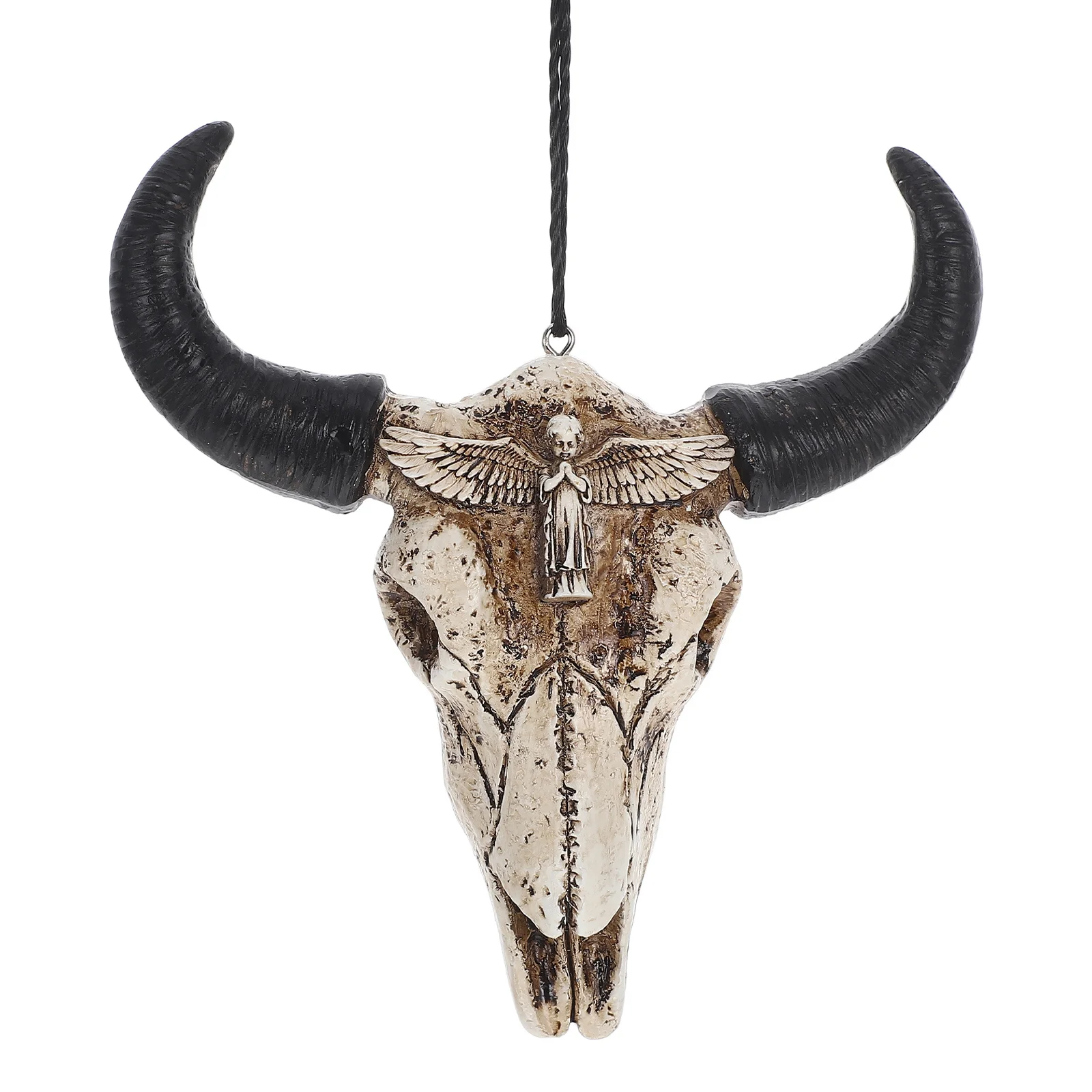 

Cow Resin Head Hanging Ornament Home Office Bedroom Art Craft Animal Bone Halloween Boho Style Hanging Skull For Living Room Cow