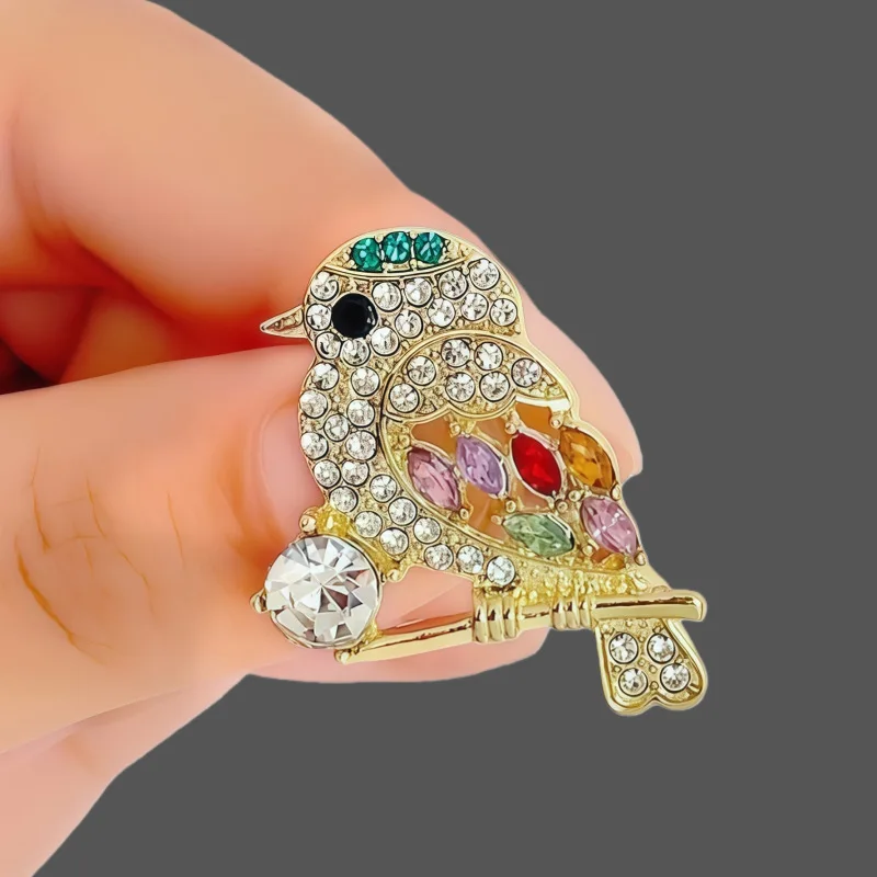 Magpie Magpie bird brooch high-end Japanese cute anti glare feeling personalized suit color chest flower accessory - Aliexpress Deal