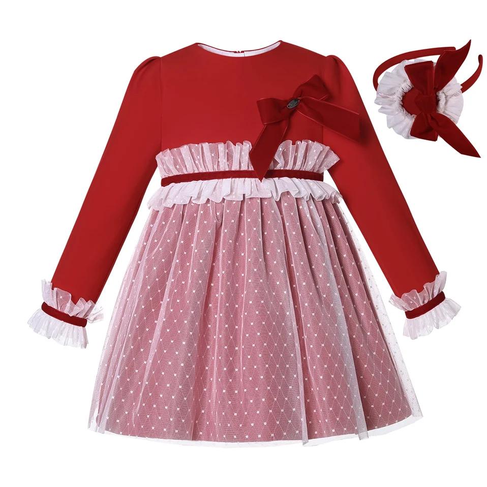 pettigirl-otono-invierno-rojo-ninas-ninos-vestido-de-navidad-lunares-vestidos-de-dama-de-honor-ropa-con-diadema-vestido-de-princesa