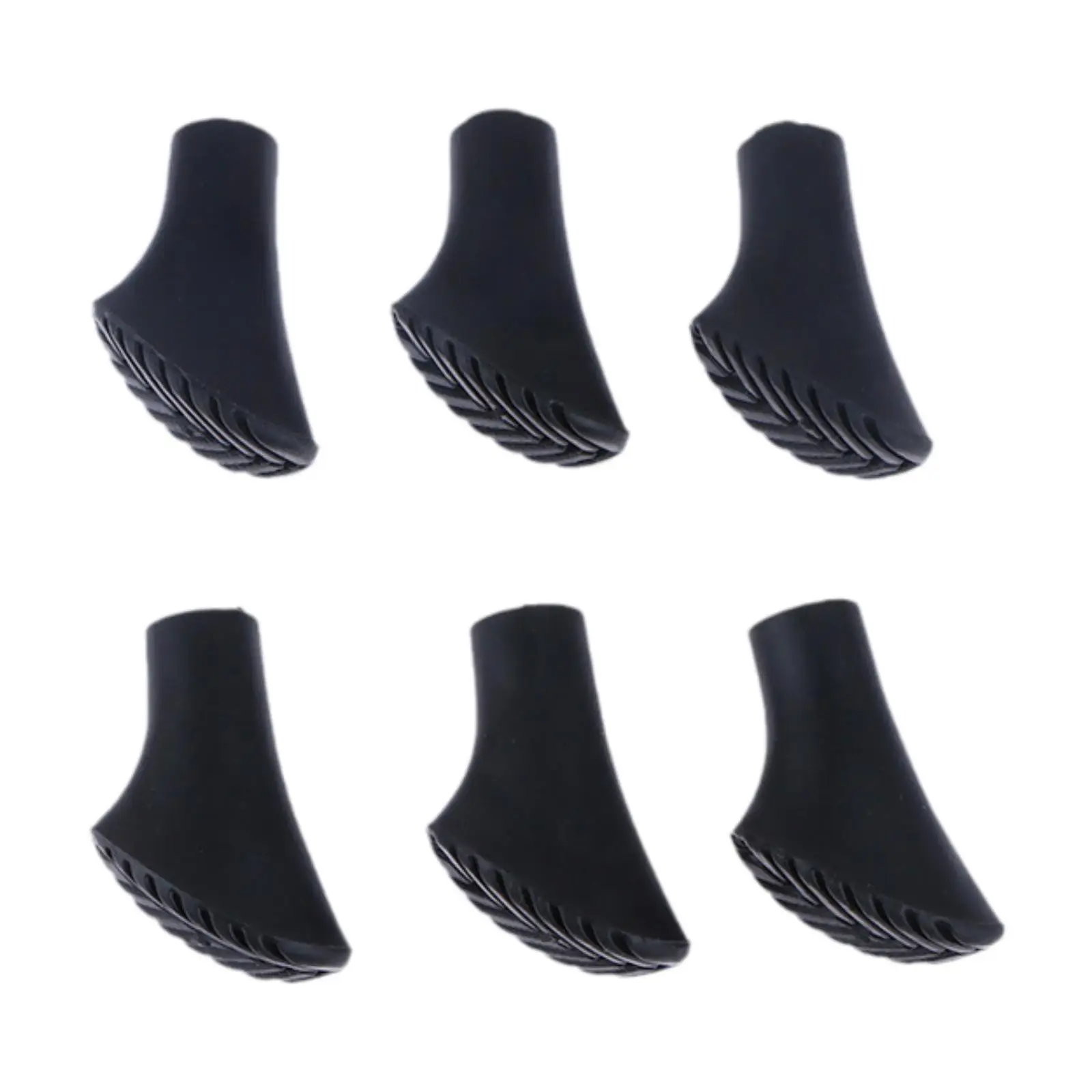 6Pcs Trekking Pole Tips Nordic Walking Pole Anti Slip Replacement Tips End