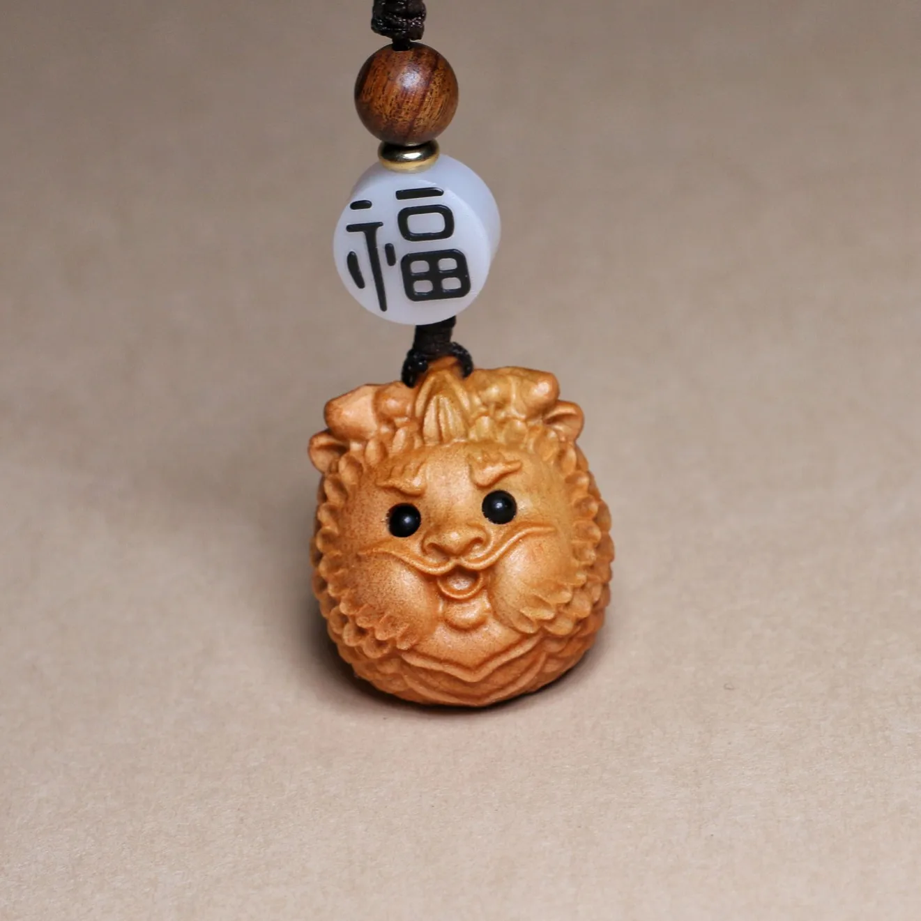 Cypress Wood Cute Healing Animal Pendant Creative Chinese Style Bag Hanging Decor Small Gift Accessory