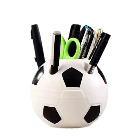 Cute football shape Pen Holder Multifunctional Children\'s Desktop Ornament Large Capacity Stationery Storage Box Organizer