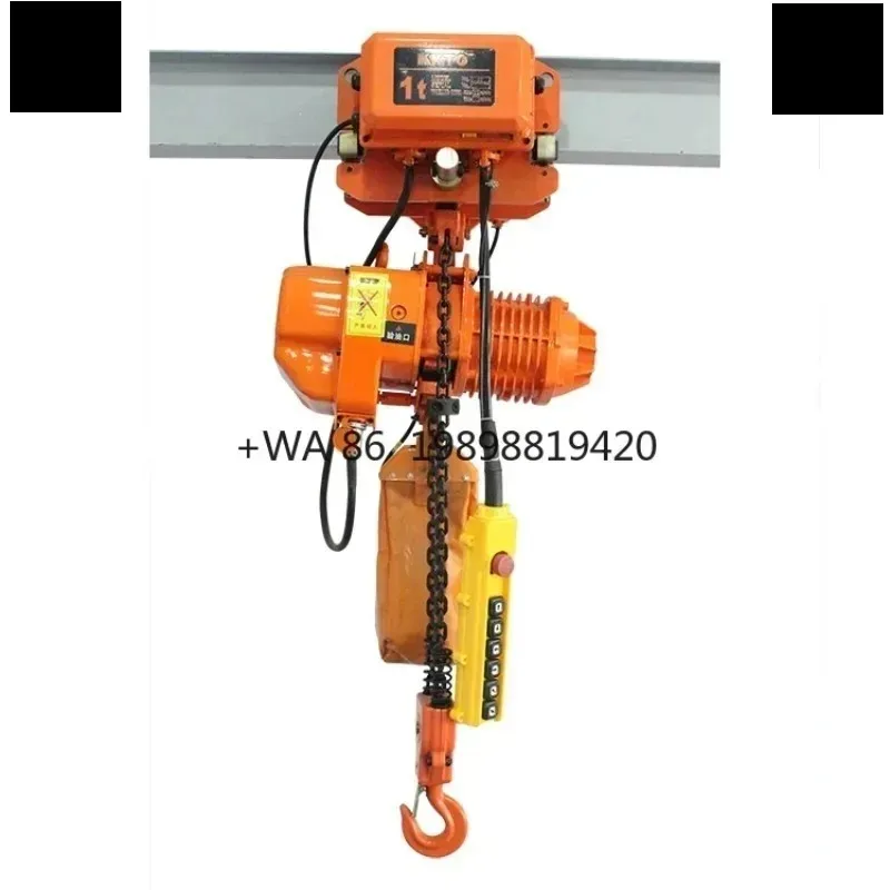 Electric Hoist with 2 Ton 3m Extendable Chain Model  Electric Chain Block Hoist 380V 1Ton Chain Crane Micro