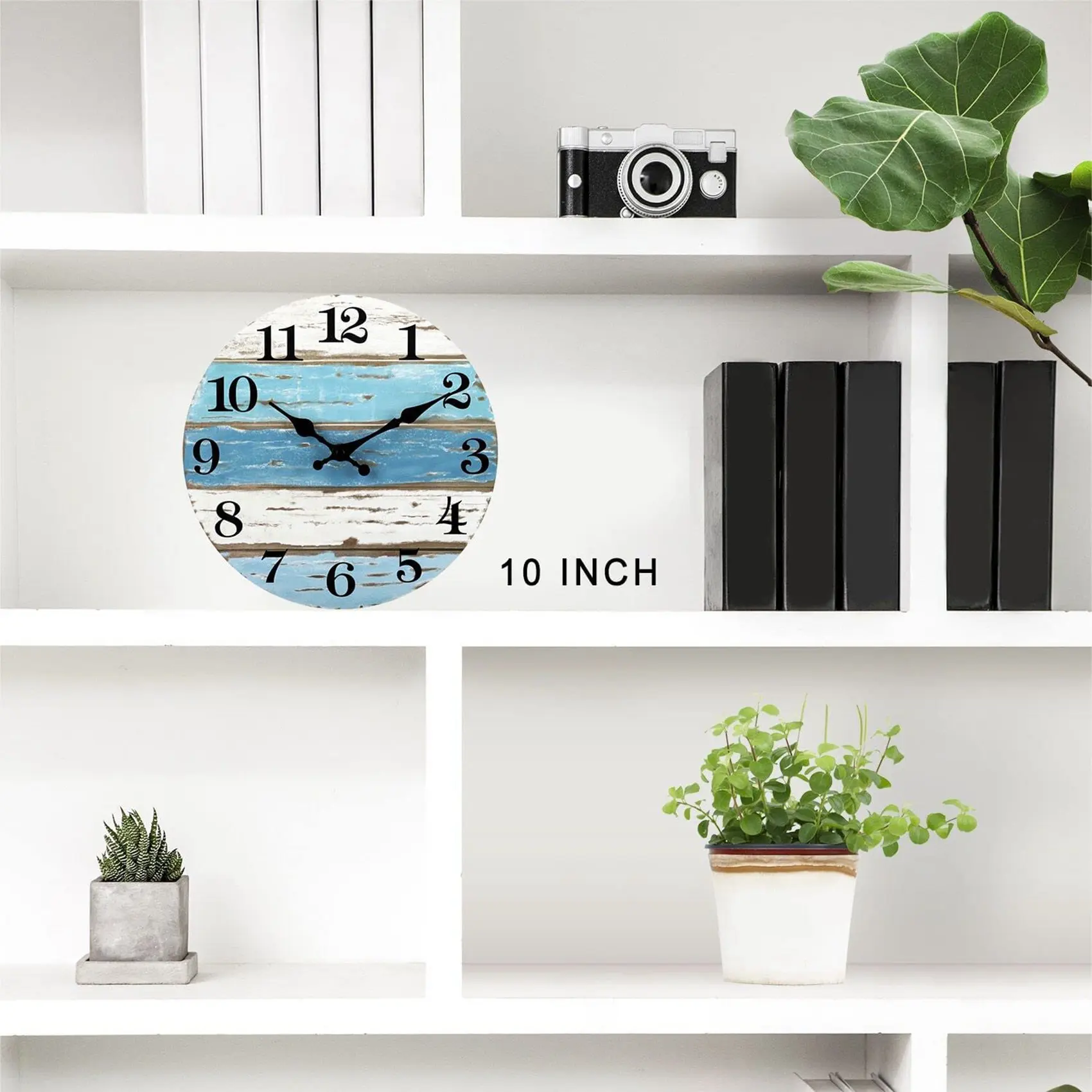 Wall Clock-Beach Themed Blue W - огляд і ціна Home Office Kitchen
