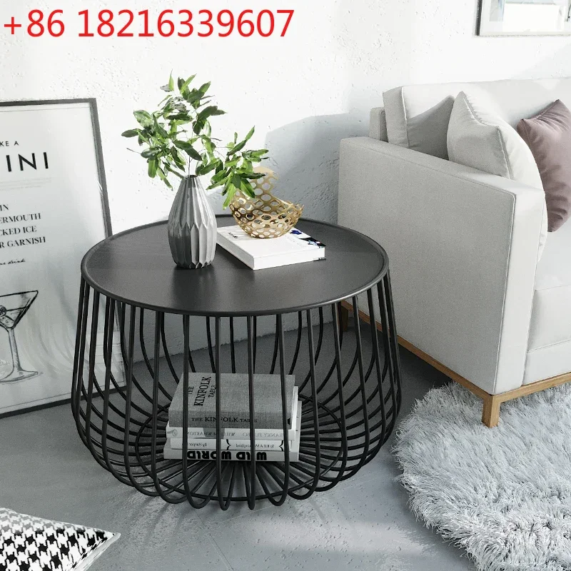 TAO Cute Cheap Side Table Metal Round Transparent Floor Glass Small Coffee Tables Modern Design Mesa Entrance Hall Furniture