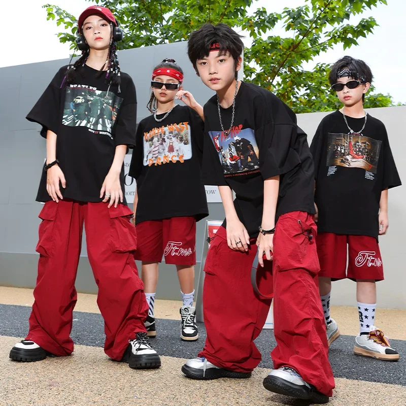 Children's performance costumes, hip-hop boys, street dance trendy costumes, cool and handsome drums, hip-hop girls, explosive s