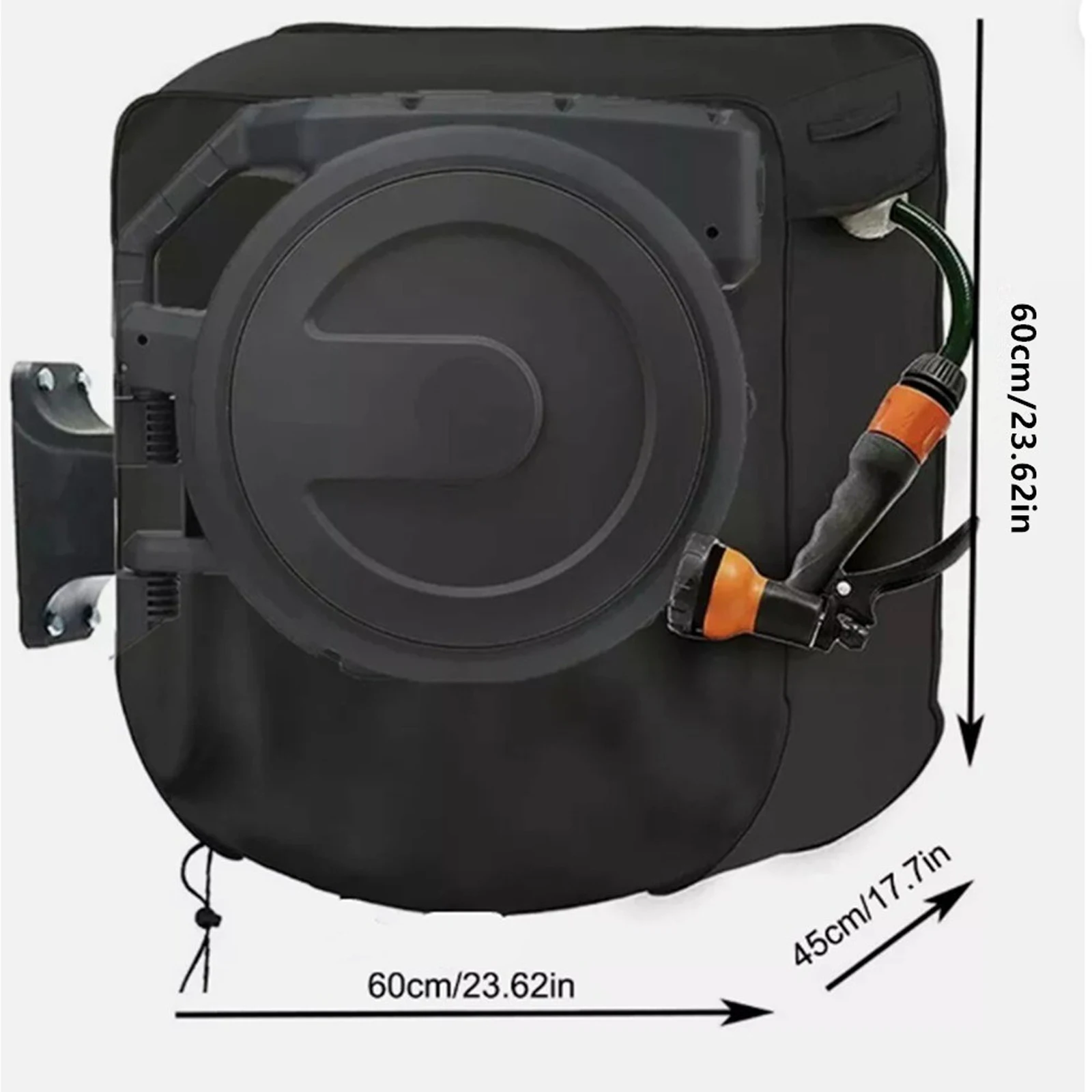 420D Hose Reel Cover Waterproof Square Garden Hoses Bags Easy Installation Garden Hoses Storage Bag for Winter Tube Protection - view 6