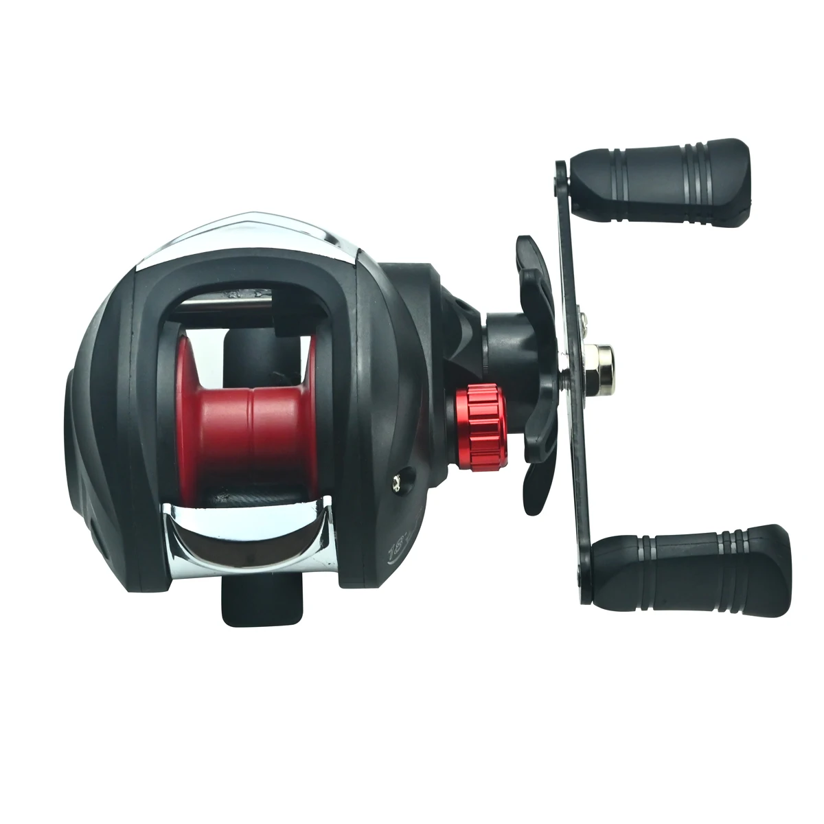 Baitcasting-Rolle, Übersetzungsverhältnis 7,2:1, maximale Bremskraft 18 LB, flache Spule, für Süßwasser- und Salzwasser-Angelrollen, Karpfenangeln. – Detail 8