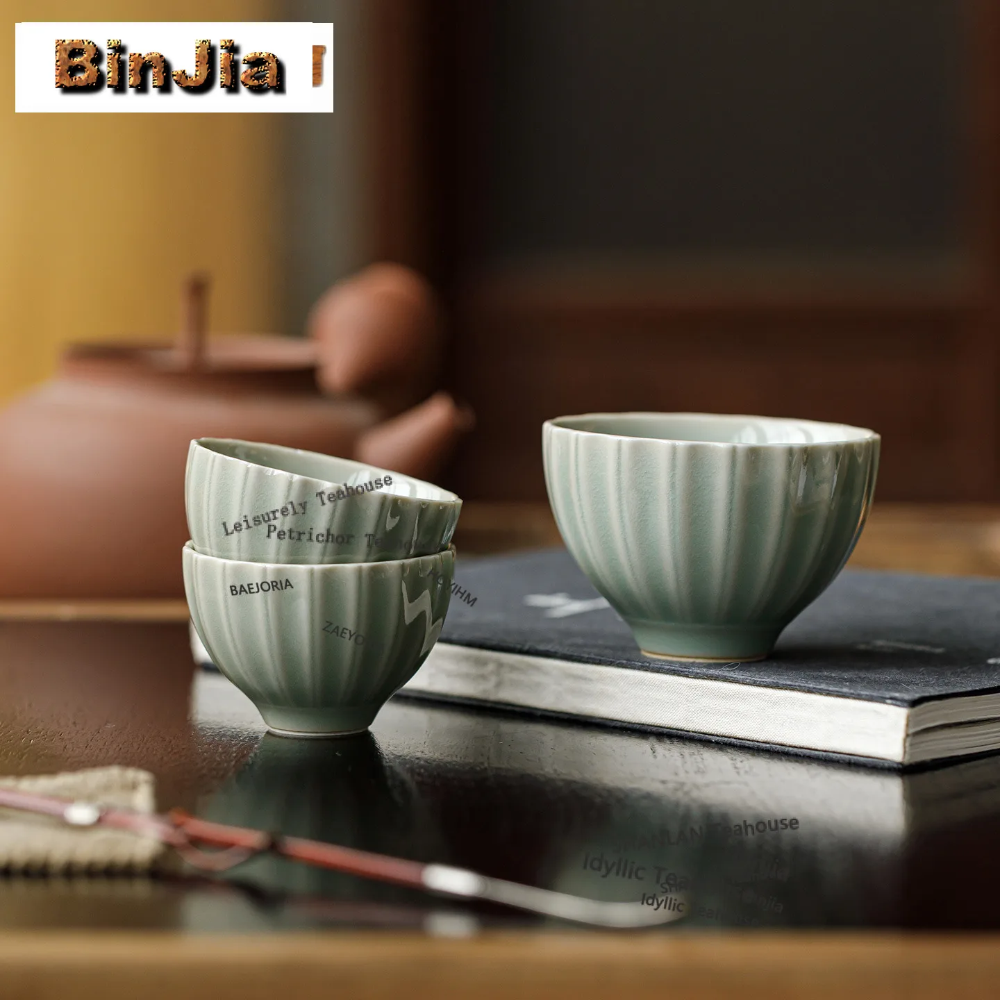 BAEJORIA 55ml Banana Moonlight Teacup Retro Tea Bowl Beautiful Tea Cup Tea-tasting Personal Cup Chazhan Master Cups Tea Ceremony