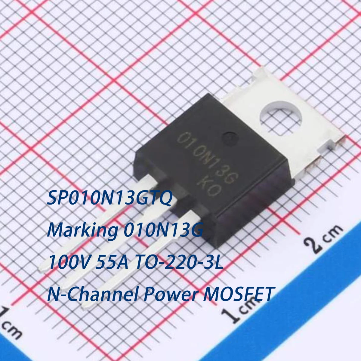 10PCS SP010N13GTQ Marking 010N13G TO-220-3L NEW Original Field Effect Tube N-Channel 100V 55A 13mΩ@10V 16mΩ@4.5V Power MOSFETs