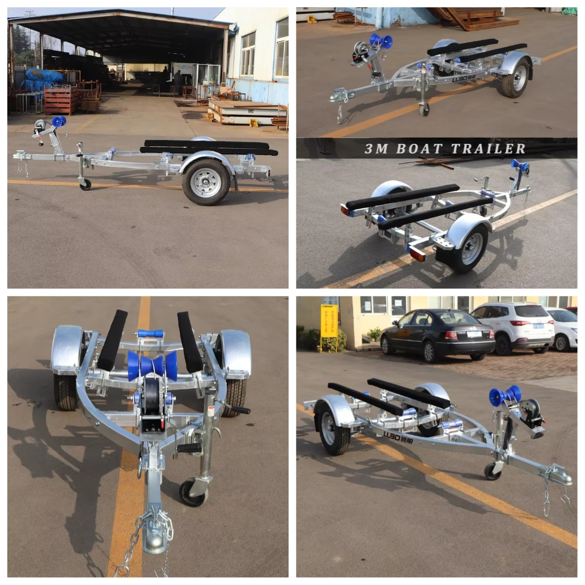 

Прочный деревянный прицеп-платформа 3 м для лодок длиной до 20 футов | Легкая загрузка