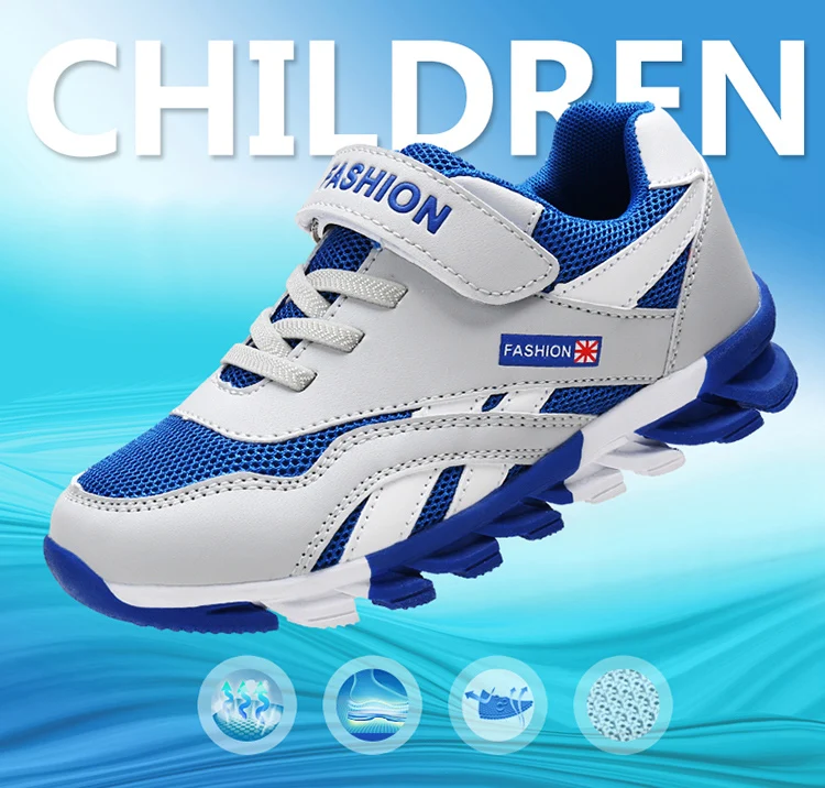 Atmungsaktive Sommer-Sportschuhe für Kinder im Alter von 5 bis 16 Jahren, rutschfester Lauf-Sneaker für Jungen für Kinder, bequeme Schul-Walking-Schuhe – Detail 2