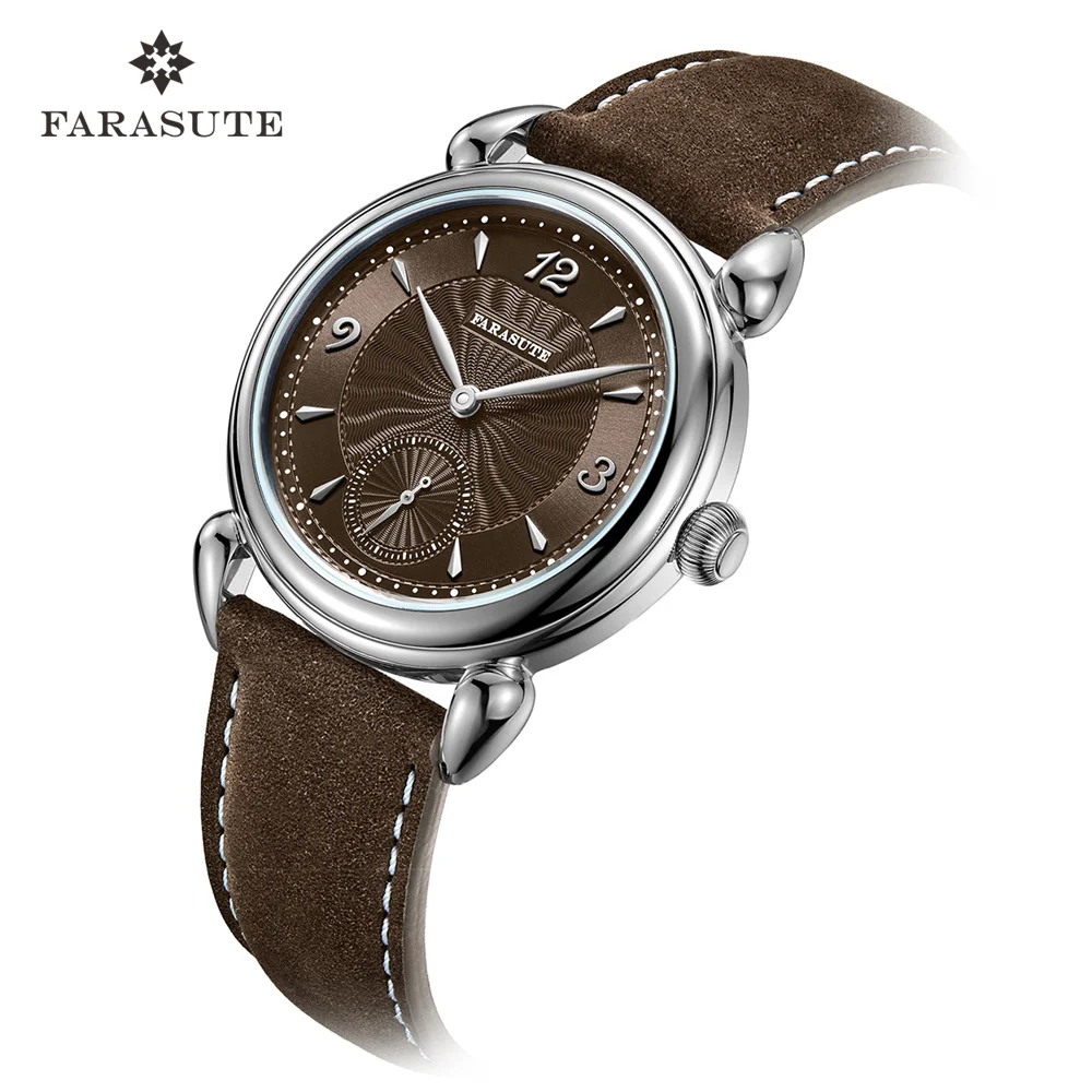 FARASUTE Top Brand Luxury Manual Mechanical Watch Mens Swiss SW261 Movement 5Bar Waterproof Stainless Steel Sapphire Wristwatch