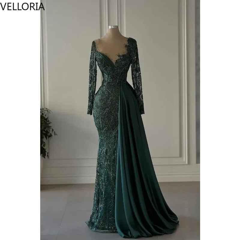 

Elegant Scoop Neck Ball Gown Floor Length Applique Lace Evening Dress Formal Prom Party Dress Vestdos De Fiesta Customized