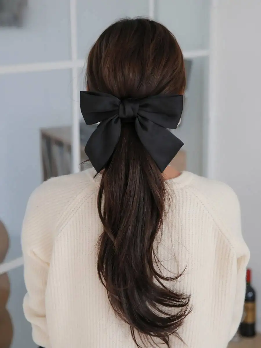 

Women Fashion Bow Hair Clip Claw Barrette For Ponytail Styling