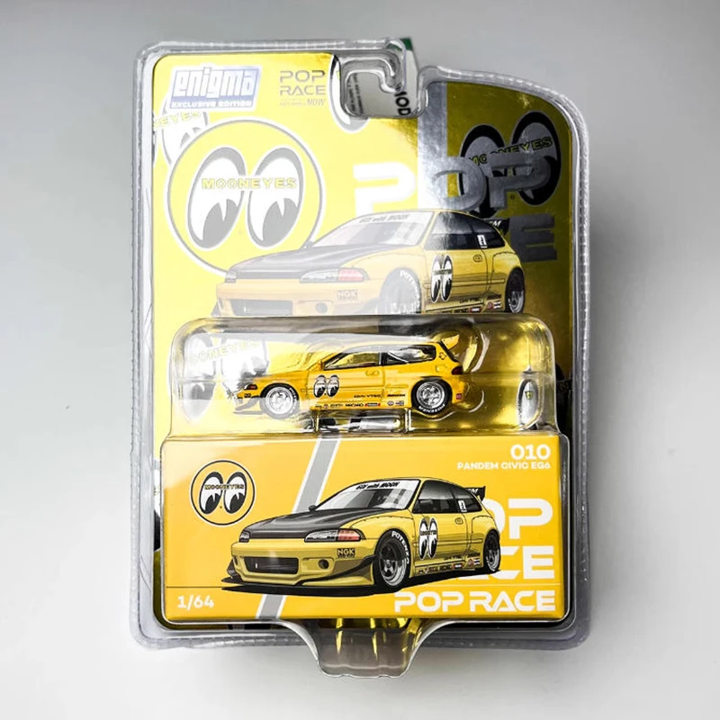 POPRACE โมเดลรถจำลองอัลลอยด์ EG6 MK5 สเกล 1:64 ของสะสม ของตกแต่ง ของเล่น ของขวัญ
