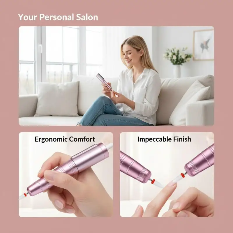 

35000RPM Portable Nail Drill Machine Rechargeable Nails Sander For Acrylic Gel Polish Professional Nail Art Salon Nail Tool