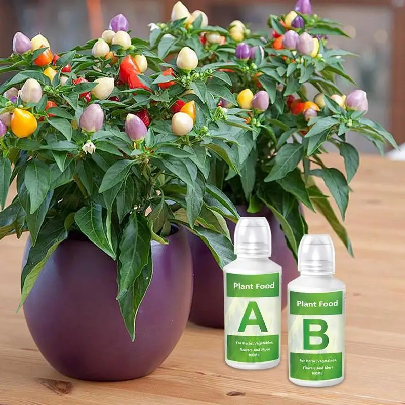 2PCS Box General Hydroponic Nutrient 200ML Liquid A And B Fertilizer Solution Kit For Growing Plant Flowers Hydroponic Nutrients