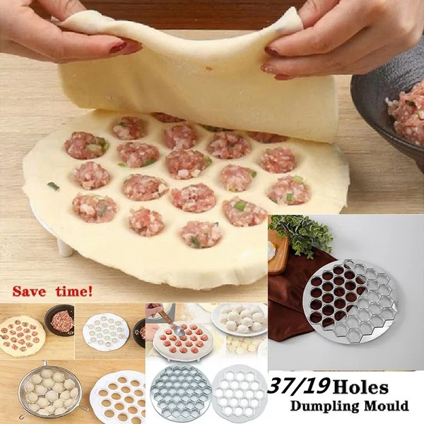 19/37 Holes Ravioli dumplings Tool maker mold Aluminum Samosa Cooker russian pelmeni maker Dumplings Making Mold