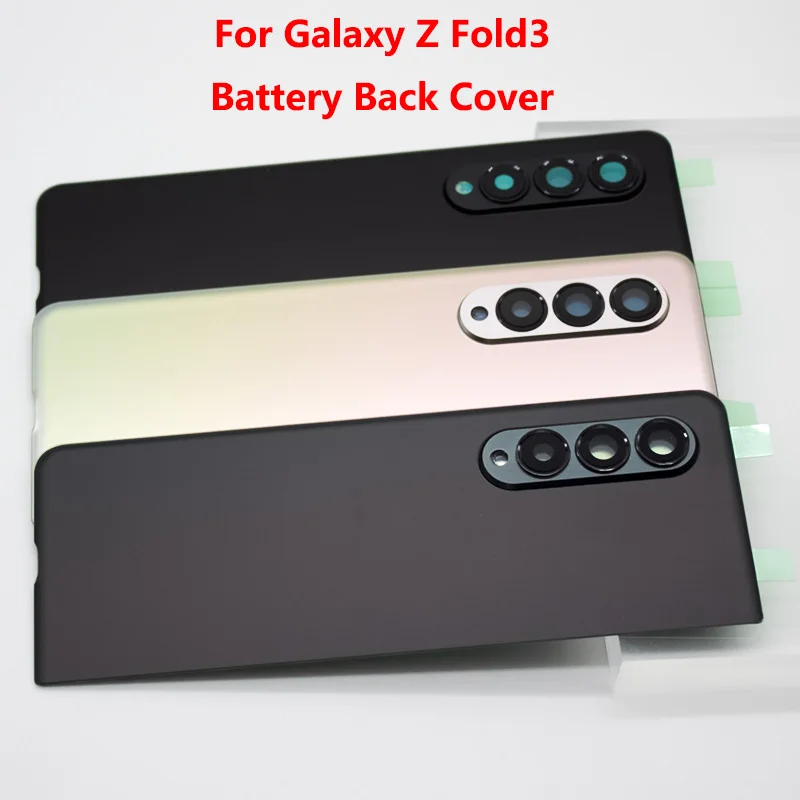 

Housing Cover For SAMSUNG Galaxy Z Fold3 Fold fold 3 5G Glass Battery Back Case Rear Door Replacement Parts With Camera Lens