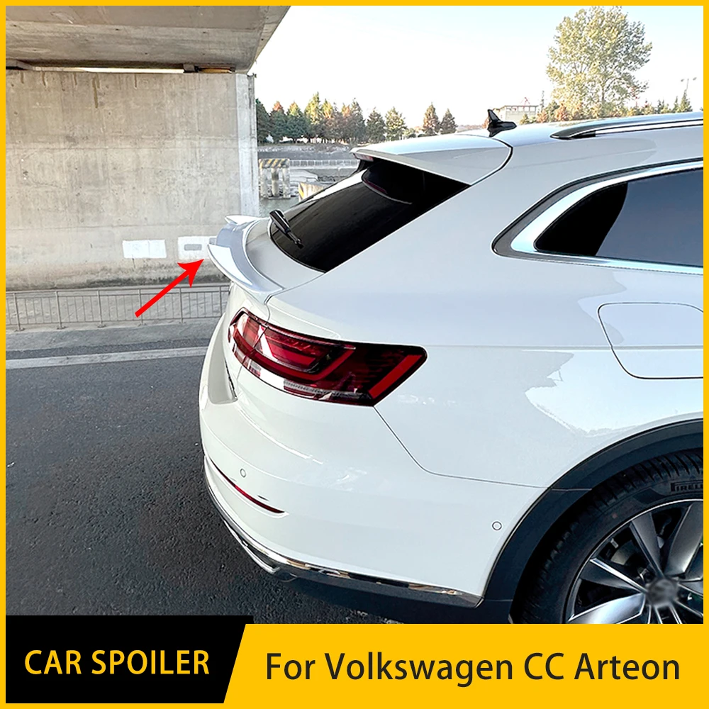 For Volkswagen CC Arteon Spoiler Car Trunk Lid Split Lip Body Kit Diffuser Deflector Tail Wing 2020-24 High Quality Accessories