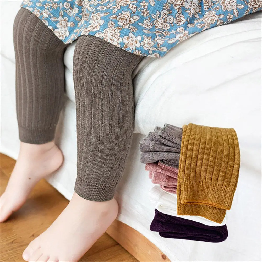 

Kid Autumn Winter Baby Warm Pantyhose Candy Color Tight Ribbed Stockings Baby Tights