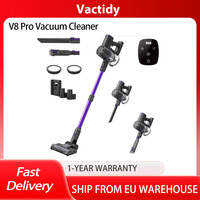 Vactidy V8 Pro Cordless Vacuum Cleaner, 25kPa Powerful Suction, Cyclonic Filtration System, 500ml Dust Cup, LED Touch Display