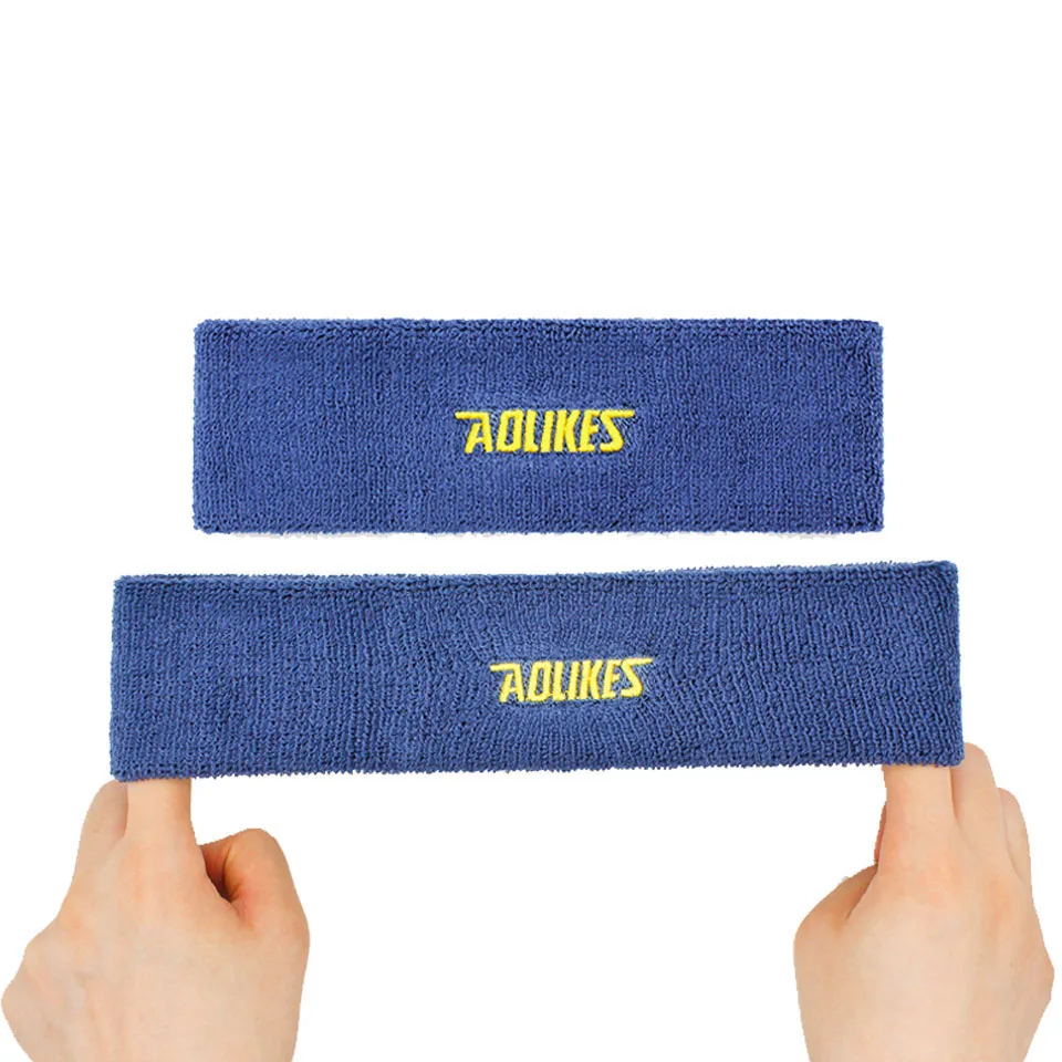 AOLIKES High Quality Cotton Sweat Headband For Men Sweatband women Yoga Hair Bands Head Sweat Bands Volleyball Tennis