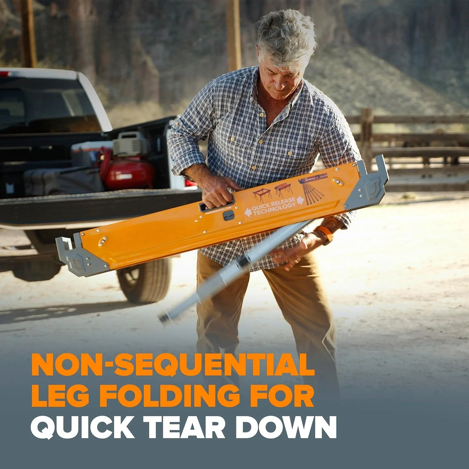 عبوتان، حامل طاولة بأرجل قابلة للطي، سطح معدني مقاس 2 × 4، حصان منشار احترافي عالي التحمل لأعمال النجارة، مبيعات المصنع مباشرة