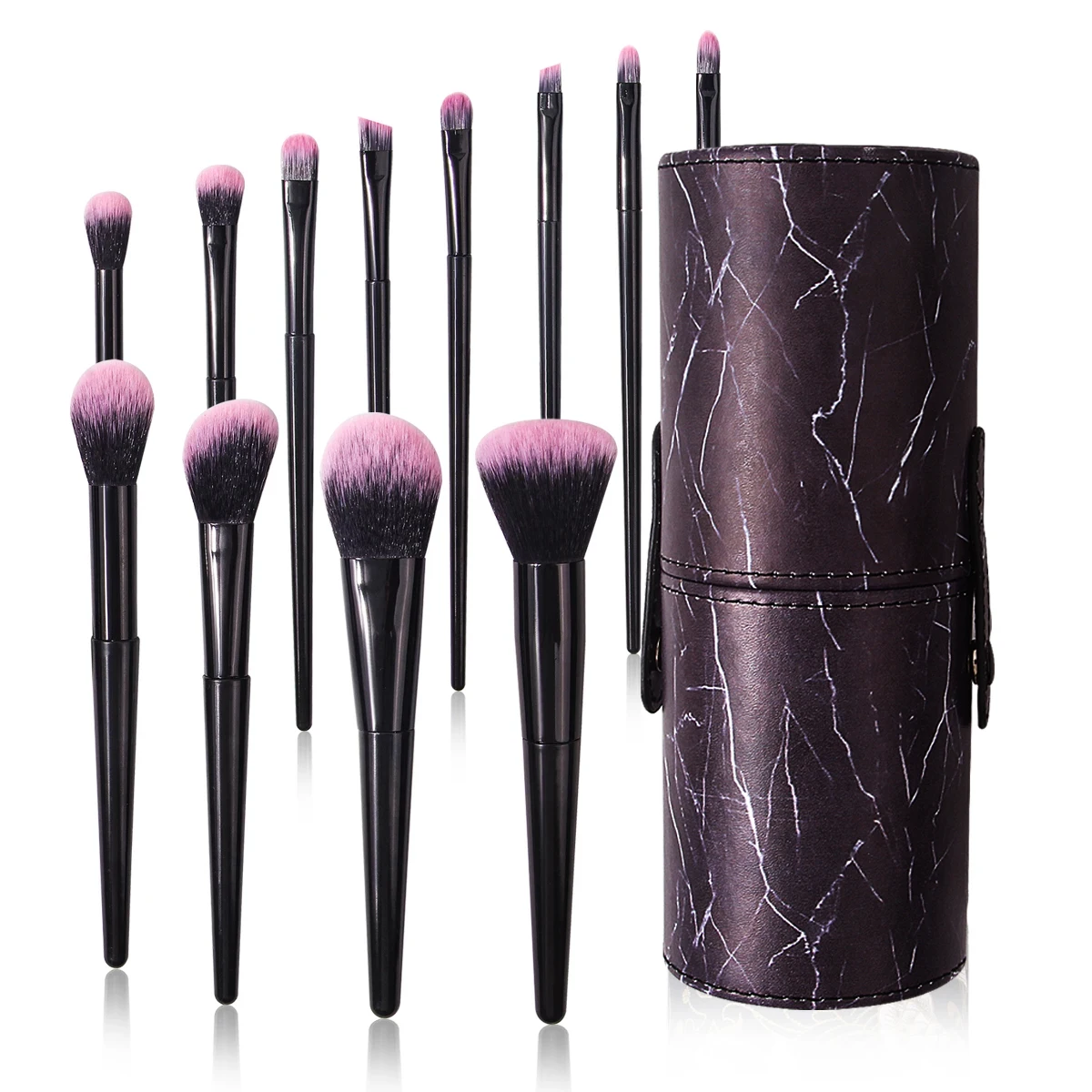 13PCS High-Quality Makeup Brush Set, Including a Loose Brush Concealer Brush Holder and a Vintage Covered Storage Bucket