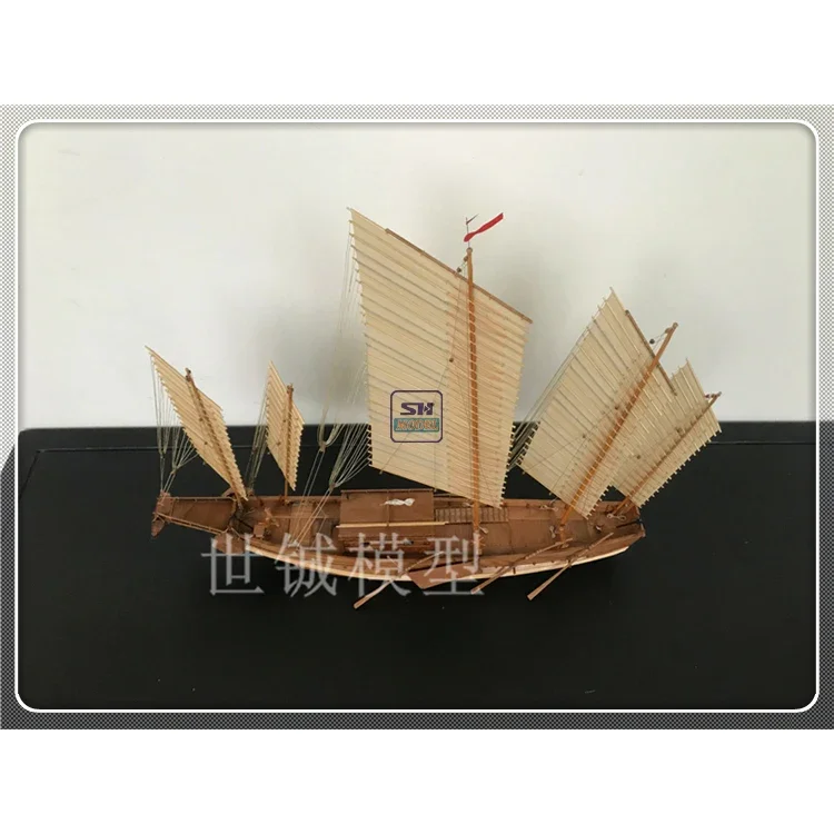 Scheepsmodel 1/50 Chinees zandschip Een van de vier oude schepen in China DIY Simulatie Oud zeilschip Model Kit Cadeau speelgoed