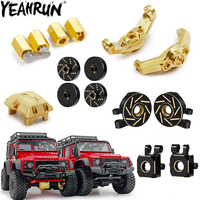 YEAHRUN TRX4M Brass Weight Steering Link Blocks Knuckle Diff Cover Caster Blocks for 1/18 RC Crawler TRX-4M Upgrade Parts