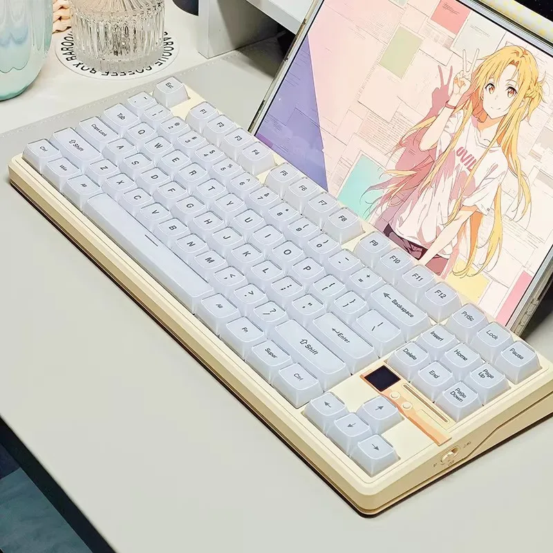 Dual-Layer Transparent PC Keycaps MDA Profile Top and Side Legends Shine-Through Compatible with Wooting Gaming Mechanical Keybo