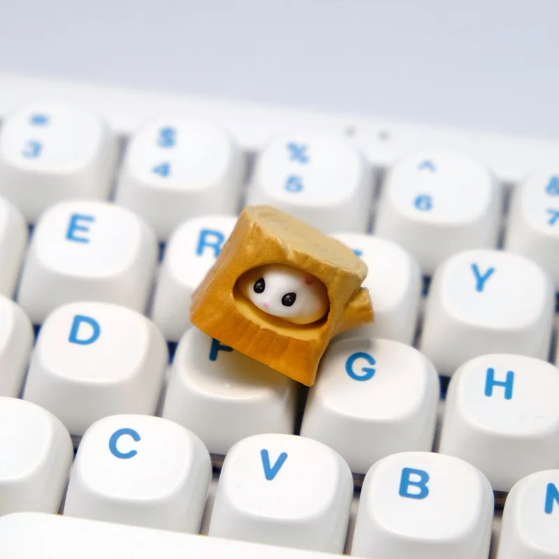 Hamster Dumpling Theme Art Keycaps Mechanical Keyboard Resin Custom Cute Keycaps PC Gaming Keyboard Accessories Gift Collection