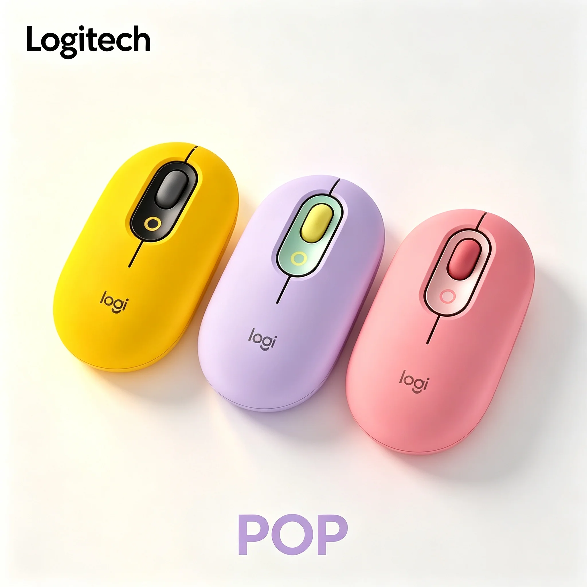Logitech POP Wireless Bluetooth Silent Mouse Lightweight Small Ergonomic Mice For Office Worker Chromebook Tablet Laptop PC