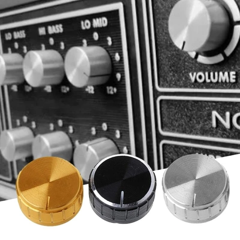

10Pcs Aluminum Alloy Potentiometer Control Knob Guitar Volumes Control Knob 6mm Shaft Hole Amplifier Knob Easy to Install