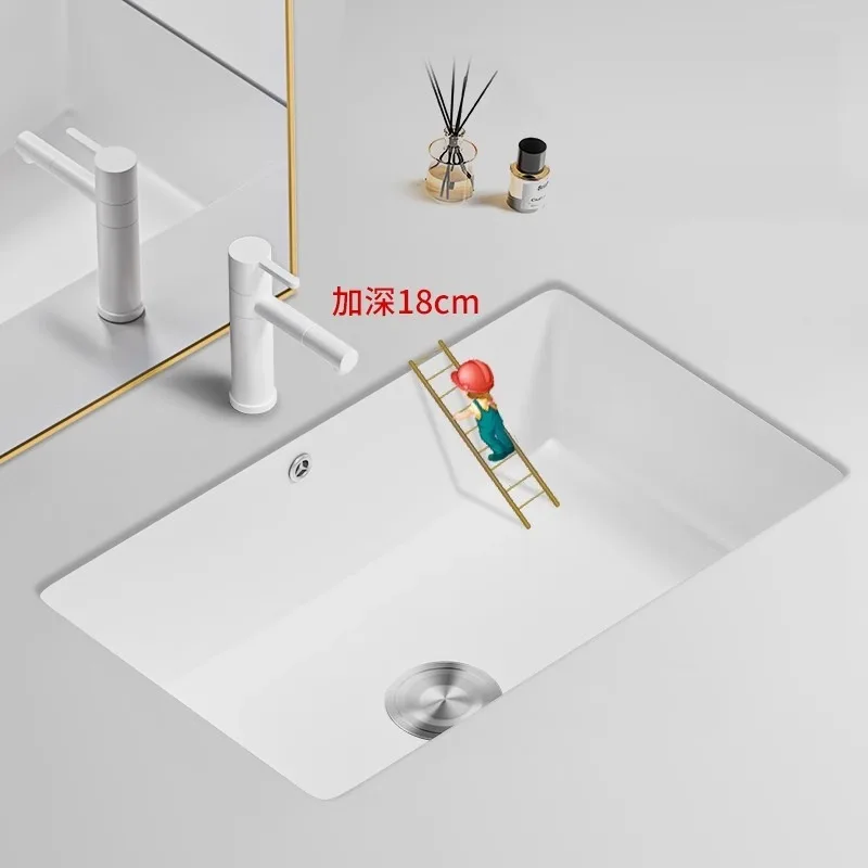 

Ceramic Deepening Undercounter Basin Laundry Basin Washbasin Household Square Single