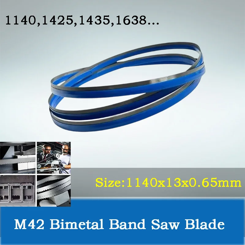 

Bi Metal Band saw Blade M42 For Cutting Metals 13x0.65mm with 6 6/10 10/14 14 14/18 24 TPI 1pcs Length 2240 1425 1140 1638