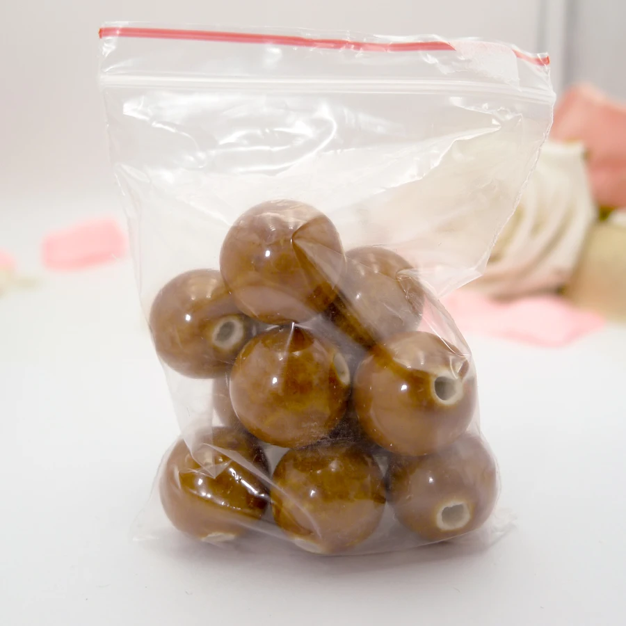 16# 10pcs Big unique Ceramic beads not silicone porcelain bead for jewelry making 16mm  #A101B