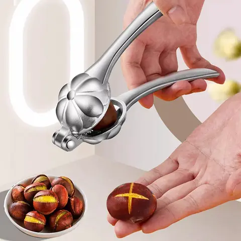 2in1 Stainless Chestnut Opener Quick Nutcracker Sheller Sheath Opening Machine Cutter Nuts Opener Kitchen Household Supplies