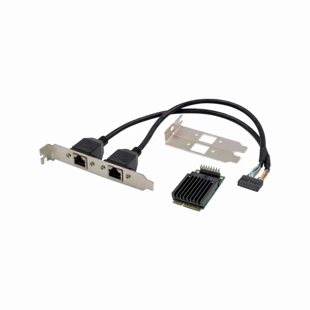 Mini PCIE dual port gigabit copper cable RJ45 industrial control grade LAN server network card I210AT