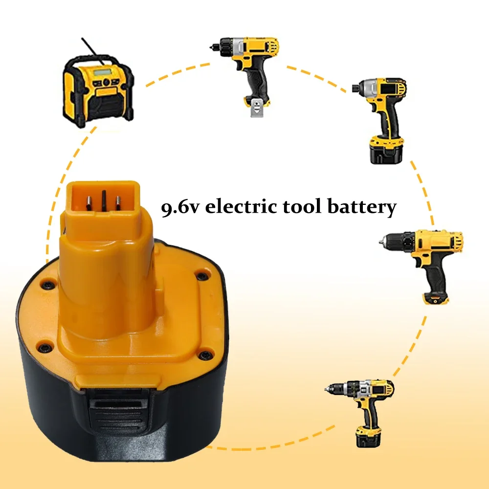 

Для Dewalt 9,6 V 4800mAh Сменный никель-металлогидридный аккумулятор совместимый с DE9061 DE9062 DW9061 DW9062 DE9036 DW911 DW921 DW9614 DW050