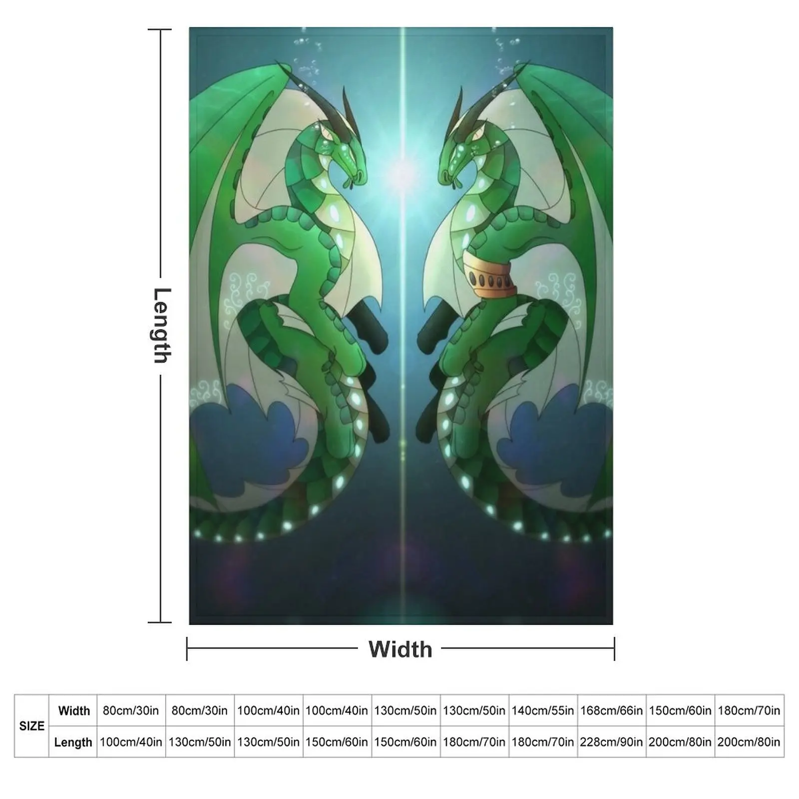 Wings of Fire - Fathom and Turtle Throw Blanket Bed covers Luxury cosplay anime Plaid Blankets