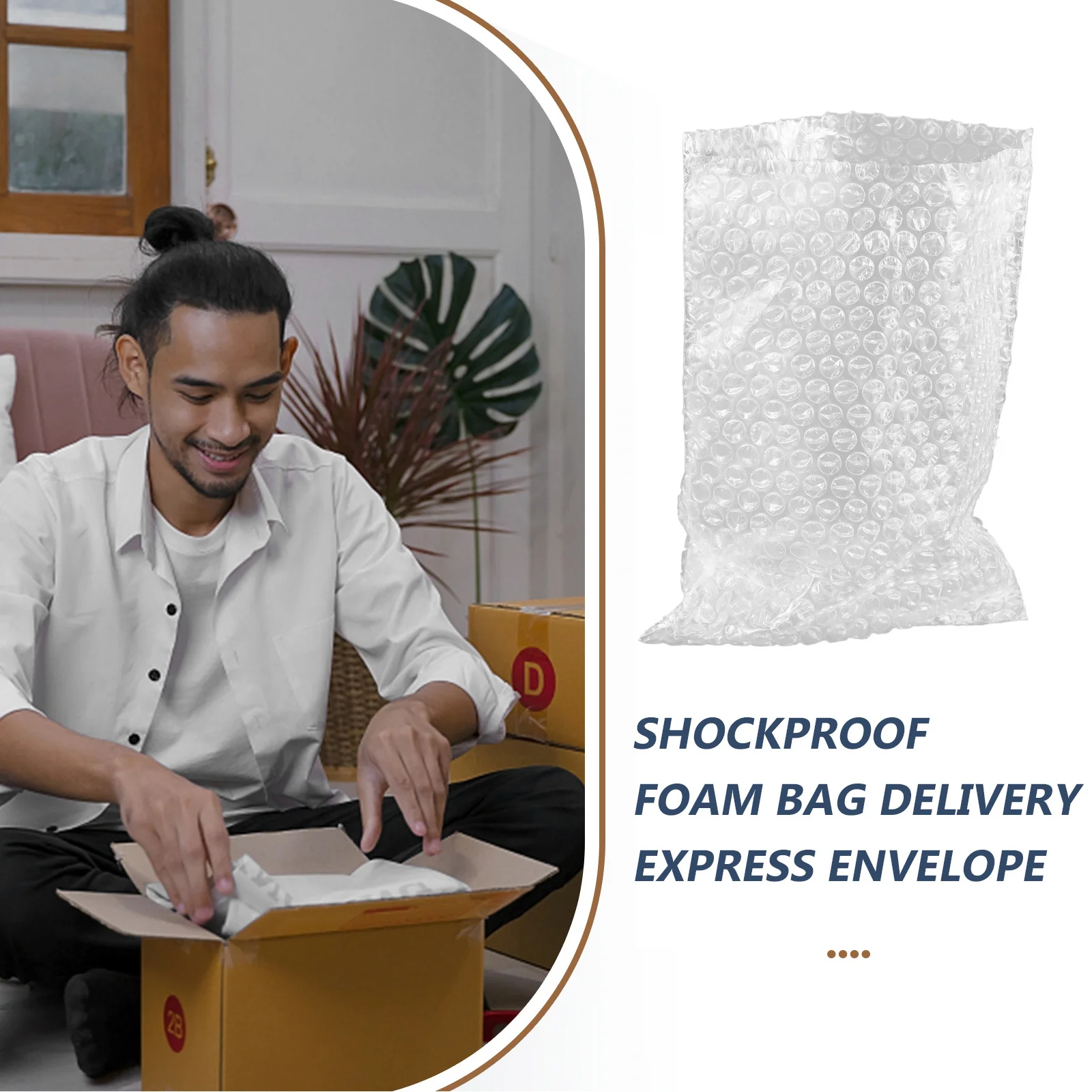 100Pcs Thickened Bubble Bags Anti-Shake Shockproof Mailing Envelopes Self Seal Waterproof Transport Bubble Bags