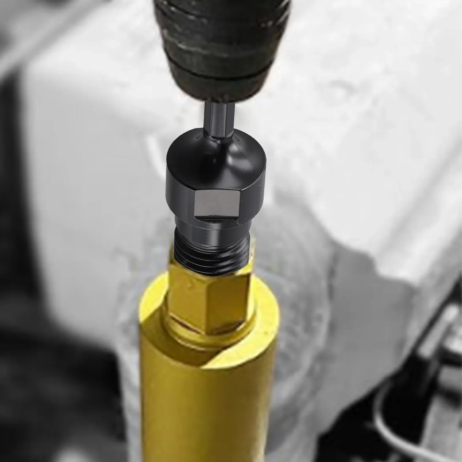 Hexagonal Shank Adapter 1-1 4-7UNC Thread Adapter Black Color Electric Drill Adapter Hammer Drill Adapter High Compatibility