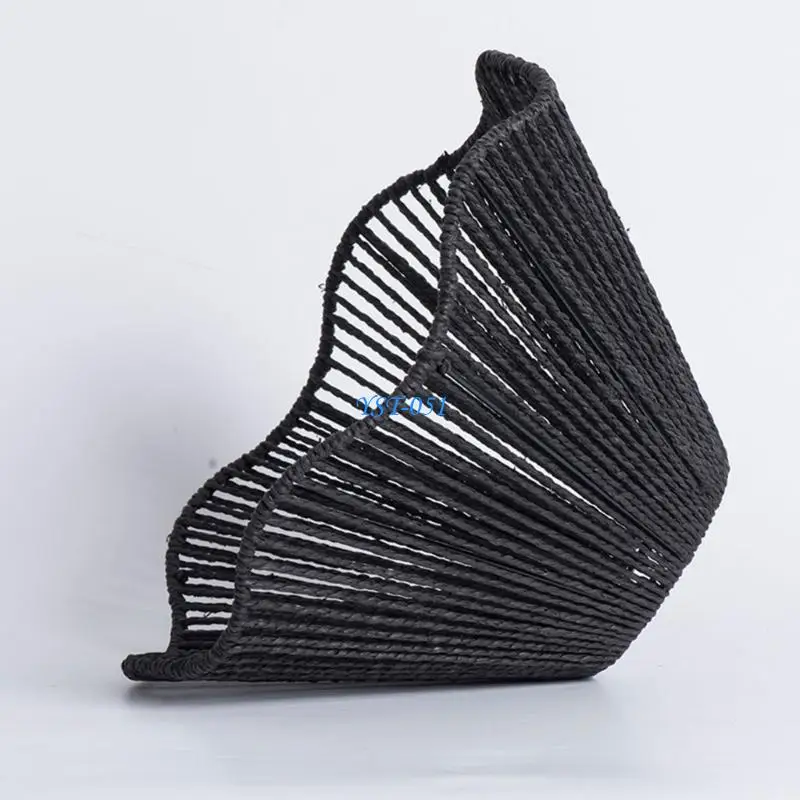 E15A Simple Weave Lamp Shade Wall Hanging Light Cover Ceiling Light Shade Elegant Decorative Lighting Accessories Enduring